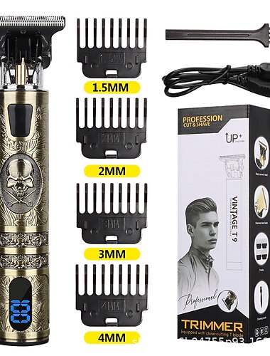 t9 usb sähköinen hiustenleikkuukone ammattimainen mies parranajokone trimmeri uusi ladattava partaleikkuri parturi hiustenleikkuutyökalut