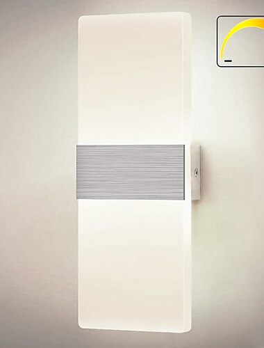 Moderne dimmbare LED-Wandleuchte aus Acryl, 7 W, warmes, hellweißes Licht nach oben und unten, ist für Schlafzimmerkorridortreppen-Innendekorationsleuchten geeignet
