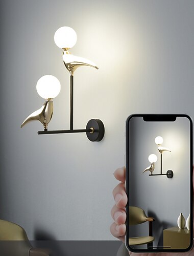 Modern Bird Lovely Wall Light Nordic Brotate Bird Bedside Foyer Wall Sconce Art Bedroom Bedside Wall Lamp Home Decor