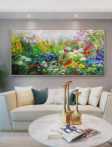 Pittura A Olio Fatta A Mano Su Tela Decorazione Della Parete Di Arte Fiori Di Loto Per La Decorazione Domestica Pittura Arrotolata Senza Cornice Non Allungata