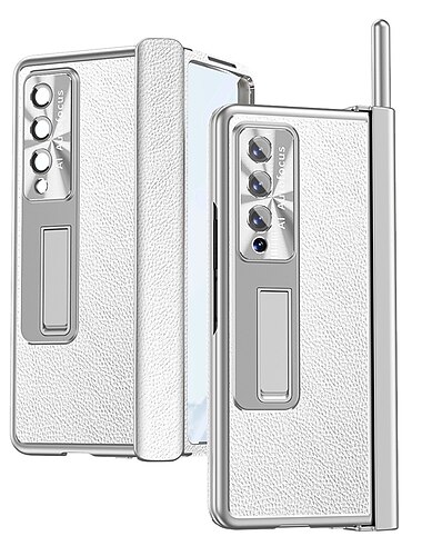 telefoon hoesje Voor Samsung Galaxy Z-vouw 7 Z Fold 5 Z Fold 4 Z Fold 3 Volledig hoesje en schermbeschermer Standaard met S Pen Transparant PC Metaal