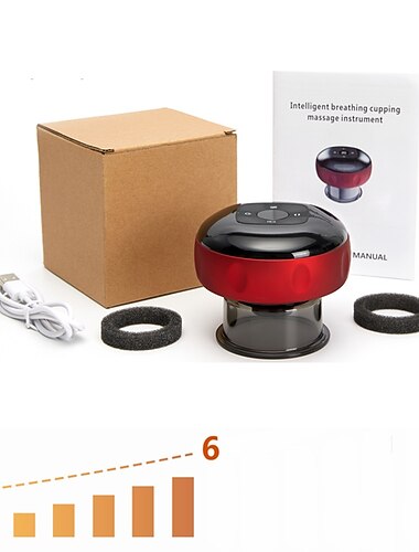 6 Hastigheds Elektrisk Vacuumpunktering Massage Krop Kop Anticellulite Behandling Massager Til Krop Elektrisk Skrapning Skrapning Fedtforbrænding Slankende Valentinsdag Gave