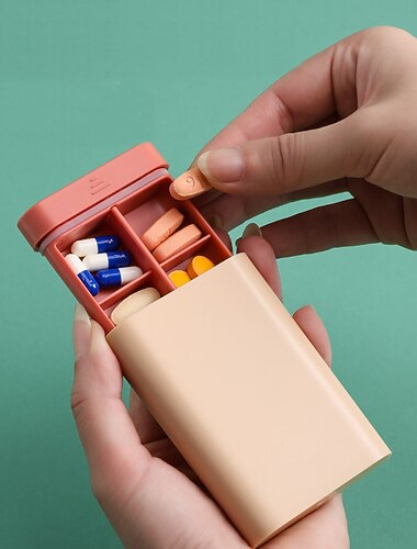 kleine Mini-Medikamentenbox tragbare und unterverpackte kleine Box für 7-tägiges Aufladen, versiegelt und mit Pillenbox aufbewahrt