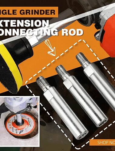 Eje de extensión de broca de amoladora angular, biela duradera de 80mm m10 para almohadilla de pulido, adaptador de conexión de molienda, herramienta eléctrica