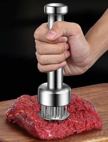 304 en acier inoxydable lâche viande aiguille steak aiguille boucle viande rôti viande cravate viande tendre viande tendon cassé artefact steak marteau outil