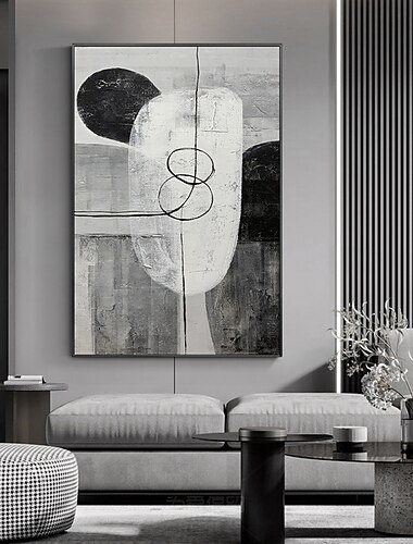 håndlaget oljemaleri lerret veggkunst dekorasjon moderne minimal abstrakt for hjemmeinnredning rullet rammeløst ustrukket maleri