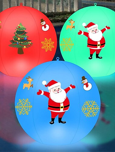 Luci di Natale Luci Galleggianti per Piscina con Telecomando Pompa ad Aria Ornamenti di Natale Giganti Esterne Luci Ball con Cambio di Colore per Decorazioni Esterne Giardino Patio Recinzione