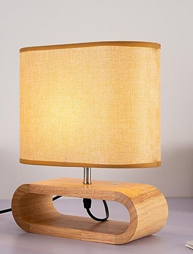 candeeiro de mesa de cabeceira de quarto candeeiro de mesa de estudo de madeira nórdica interior