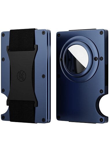 Για AirTag Πορτοφόλι για Άνδρες Μινιμαλιστικό Λεπτό RFID Blocking Air Tag Θήκη Μεταλλικό Πορτοφόλι Θήκη Κάρτας με Ζώνη Χρημάτων