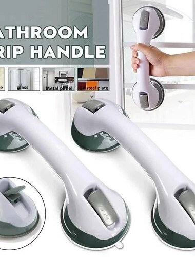 قضيب إمساك مضاد للانزلاق ، مقبض كوب شفط قوي للحمام ومقبض مضاد للانزلاق يساعد على مسك قضيب لكبار السن درابزين أمان حمام دش قضيب إمساك