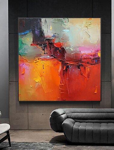 Peinture à l'huile faite à la main toile art mural décoration abstraite moderne pour la décoration intérieure roulé sans cadre peinture non étirée