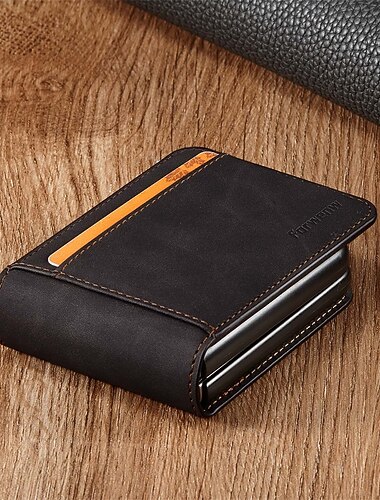 telefon Etui Til Samsung Galaxy Z Flip 7 Z Flip 5 Z Flip 4 Z Flip 3 Bakdeksel Støtdempende ramme Støvtett Spor for kortholder Ensfarget PU lær