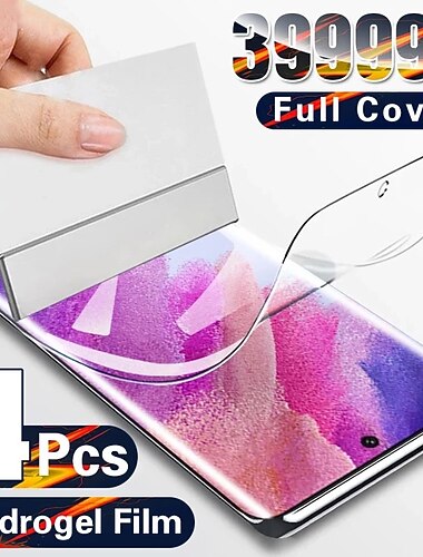 [4 Pak] Scherm Beschermer Voor Samsung S25 Ultra S25 Ultra Plus S24 Ultra Plus S23 S22 S21 S20 Plus Ultra S10 TPU-hydrogel 9H-hardheid Zelfgenezing Anti-vingerafdrukken High-Definition (HD