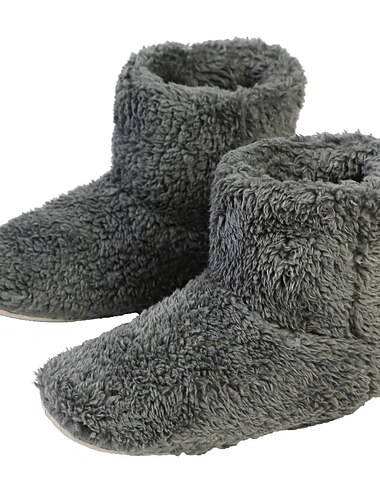 stivali da pantofola da donna e da uomo comfort in pelliccia sintetica calda pantofole da stivaletto fuzzy morbida fodera in peluche calzino da pantofola accogliente per l'inverno
