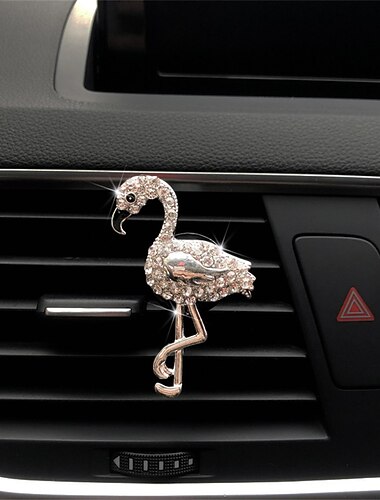 odorizant auto din aliaj cu diamante orificiu de aer flamingo difuzor de aromă pentru interiorul mașinii clip de parfum high end accesorii auto inter