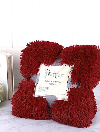morbide coperte in pelliccia sintetica sfocata, solida coperta reversibile leggera per capelli lunghi shaggy, soffice e accogliente peluche comode coperte in pile in microfibra decorazione per divano