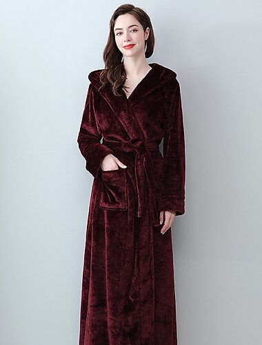Winter-Bademantel, verdickter und langer Damen-Winter-Korallen-Fleece-Herren-Bademantel, gepaartes Flanell-Nachthemd