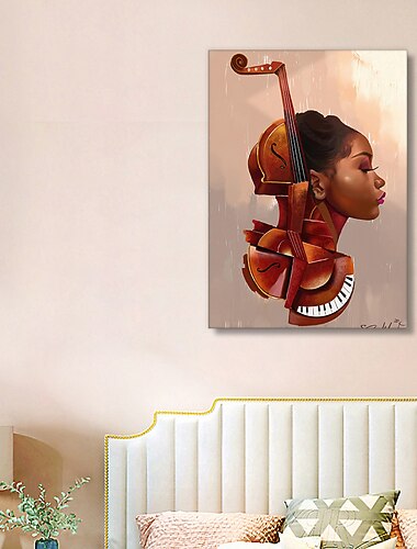 Impresiones de personas, arte de pared de mujeres africanas, imagen moderna, decoración del hogar, regalo para colgar en la pared, lienzo enrollado sin marco sin estirar