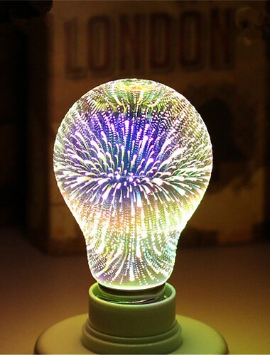Boże Narodzenie 3d fajerwerki żarówki dekoracje led żarówka e27 5w 85-265v vintage retro edison żarówka gwiazda fajerwerki lampa wakacje lampka nocna nowość boże narodzenie