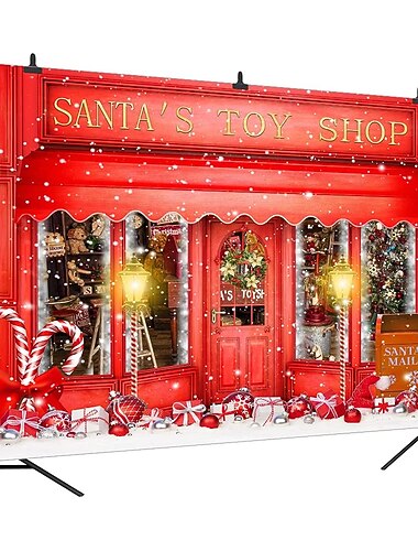 kerstversiering vakantie feest wandtapijt xmas fotografie achtergrond kunst decor deken hangend huis slaapkamer woonkamer kerstman boom sneeuwpop eland sneeuwvlok kaars cadeau open haard