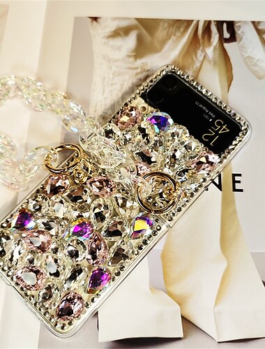 Handy Hülle Handyhüllen Für Samsung Galaxy Z Flip 7 Z Flip 6 Z Flip 5 Z Flip 4 Z Flip 3 Klapphülle Stoßrahmen Strass Vollschutz Kristalldiamant PC
