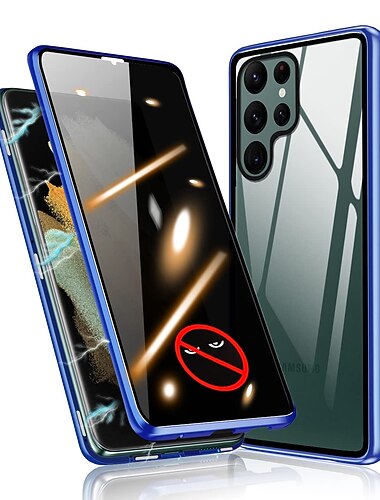 teléfono Funda Para Samsung galaxia S26 Ultra Plus S25 S24 S23 S22 S21 FE S21 ultra plus S20 adsorción magnética Protector de cuerpo completo Anti pío Antigolpes Transparente Vidrio templado de