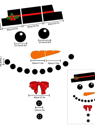 vánoční sněhulák venkovní dekorace garážová vrata vánoční ozdoby domů vánoční dovolená 2024 vánoční ozdoby sněhuláka