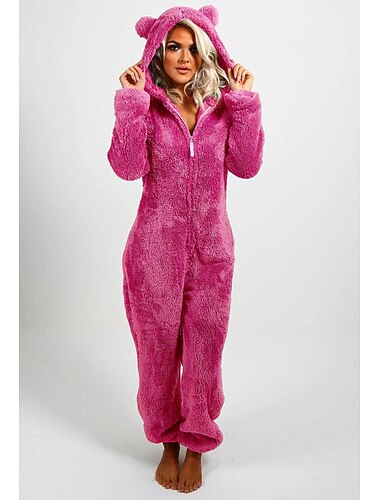 Polaire s onesies couverture portable femmes combinaison chaude barboteuse vêtements de nuit une pièce combishort vêtements de détente