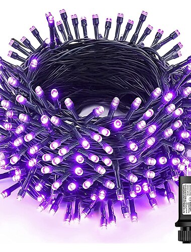 Weihnachtsbaumbeleuchtung Außen – Wasserdichte LED-Lichterkette 10-100m mit 8 Modi, Steckerbare Weihnachtslichter für Fenster- und Gartendekoration, Grüner Draht