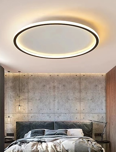  1 свет новый светодиодный потолочный светильник круглый ультратонкий простой круглый дизайн потолочный светильник металлический светильник для спальни скандинавский креативный домашний офисный