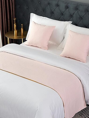ベッドランナーベッドスカーフ、ホームホテルのベッドカバー用の装飾的なベッドスカーフ、スカーフ保護、ベッドの足元用のモダンなソリッドベッドランナー、ホームベッドルームの寝具の装飾