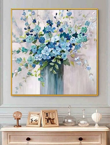 flor de almendro hecho a mano pintado a mano pintura al óleo arte de la pared flores violetas abstractas pinturas decoración del hogar lienzo enrollado sin marco sin estirar