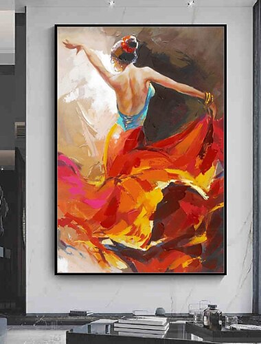 Mintura figura hecha a mano pinturas al óleo sobre lienzo arte de la pared decoración imagen abstracta moderna para la decoración del hogar enrollado sin marco pintura sin estirar