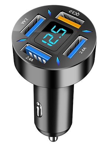 otolampara 4 i 1 66w billader hurtiglading sigarettenneradapter 4-ports usb ausb c hurtiglader telefonlader for iphone xiaomi samsung