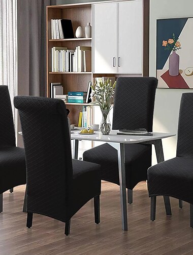 Hoes keukenstoel Effen Kleur / Effen / Effen Jacquard Polyester Hoezen