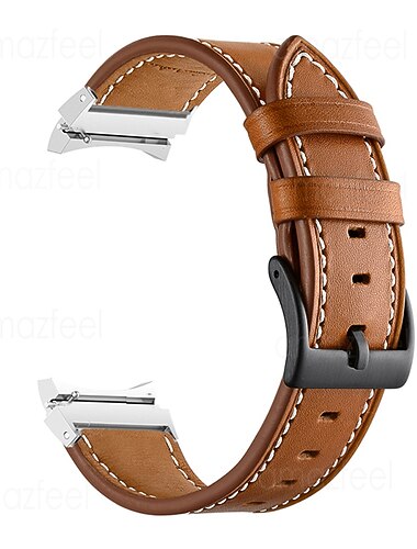 Uhrenarmband für Samsung Galaxy Watch 7/6/5/4  40/44mm, Watch 5 Pro 45mm, Watch 6 Classic 43/47mm, Watch 4 Classic 42/46mm Echtes Leder Ersatz Gurt Verstellbar Atmungsaktiv Stoßresistent Armband