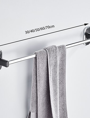 håndklestativ rustfritt stål selvklebende sugekopp baderomshenger toaletthenger plastveggsug enkeltstang håndklestang hullfritt