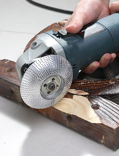 Holz Winkelschleifscheibe Schleifen Carving Drehwerkzeug Schleifscheibe für Winkelschleifer Wolframcarbidbeschichtung Bohrungsformung