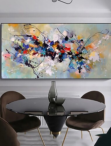 handgjord oljemålning canvas väggkonst dekoration modern abstrakt för heminredning rullad ramlös osträckt målning