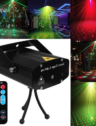 Lanterna LED de Controle Remoto Portátil Luz de Palco DJ Luz Disitada Projetor Luzes a Laser Ativada pelo Som para Festa Casamento Projetor Galaxy LED Luz Noturna Presente de Dia dos Namorados