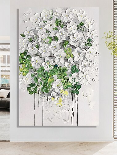 peinture à l'huile faite à la main peinte à la main fleurs 3d de haute qualité toile roulée moderne contemporaine (pas de cadre)