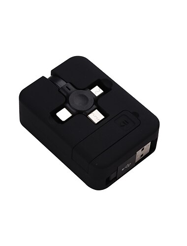 Καλώδιο πολλαπλής φόρτισης 3,3 πόδια Επέκταση USB 2.4 A Καλώδιο φόρτισης Γρήγορη φόρτιση 3 σε 1 Τηλεσκοπικό Για iPad Samsung iPhone Αξεσουάρ Κινητού Τηλεφώνου