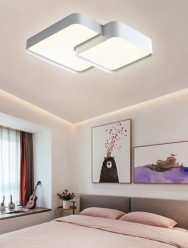 Plafón led cuadrado negro, lámpara de techo de 18,7 ", lámpara de salón regulable, cocina moderna, pasillo, dormitorio