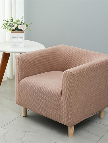 Housse de canapé Extensible Simple, Housse de Fauteuil Baril, Housse de Fauteuil, Housse de Fauteuil Club, Protecteur de Meubles de canapé 1 Place avec Fond élastique pour Enfants, Animal de Compagnie