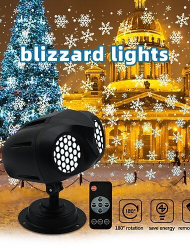 Vánoční světla sněhová bouře projekční světla venkovní vnitřní dekorace sova dvojitá trubková lampa vnitřní a venkovní vánoční festivalová dekorativní lampa dálkové ovládání nízké napětí zásuvka