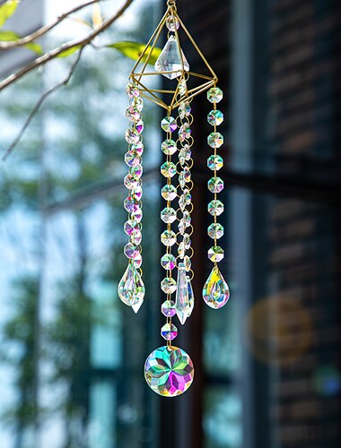 1pc Licht Schatten Kristall Windspiel Anhänger Raumfenster Dekoration Sonnenfänger