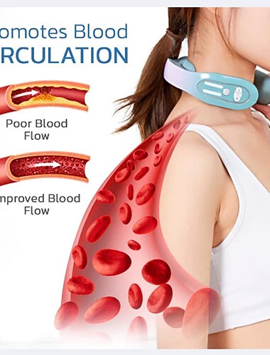 Appareil de massage par acupression cervicale Lymphvity massage électrique par impulsion du cou pour soulager la douleur massage intelligent du cou avec chaleur machine de drainage lymphatique avec