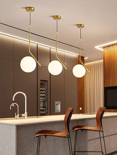 20 cm استايل مصغر أضواء معلقة معدن زجاج كرة مطلي الحديث المعاصر 110-120V / 220-240V