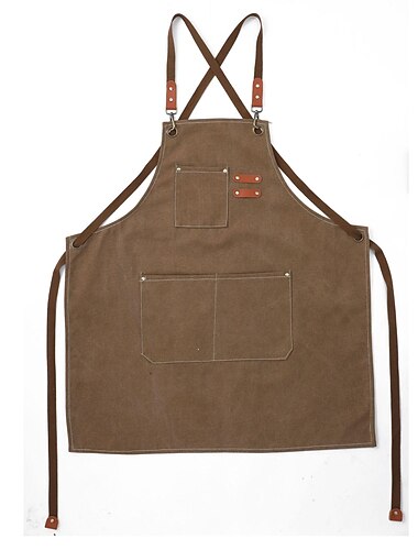 avental de chef para mulheres e homens, avental de cozinha, avental de jardinagem personalizado com bolsos, alça ajustável para carpinteiros, mecânicos, pintores