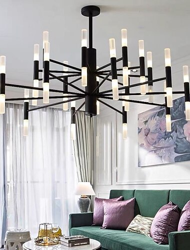 lampy wiszące led nowoczesne oświetlenie 30-light salon, 39 "oświetlenie żyrandol wyspa klosz z matowego szkła g9 gniazdo lampy oprawa oświetleniowa led montaż podtynkowy